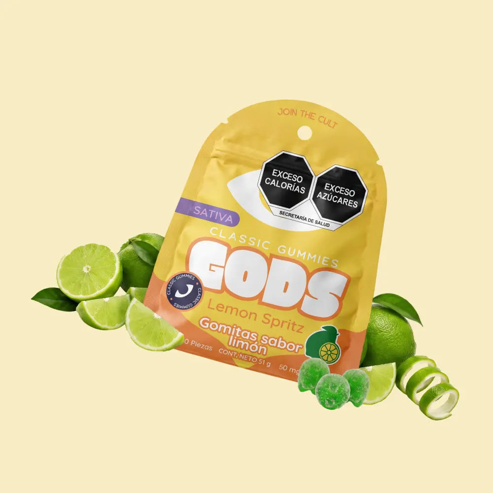 Gomitas Classic Gummies sabor Lemon Spritz, paquete de 10 piezas de 50 mg.