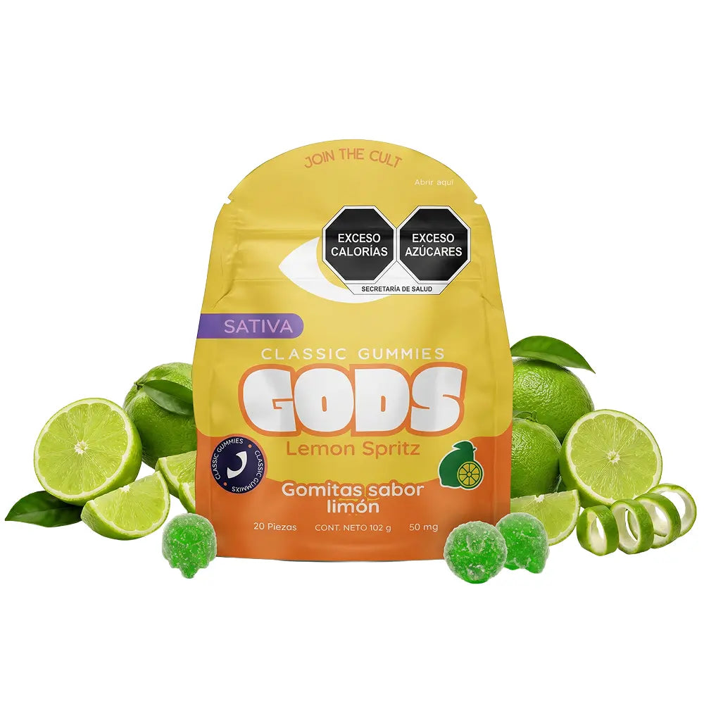 Gomitas Classic Gummies sabor Lemon Spritz, paquete de 20 piezas de 50 mg.
