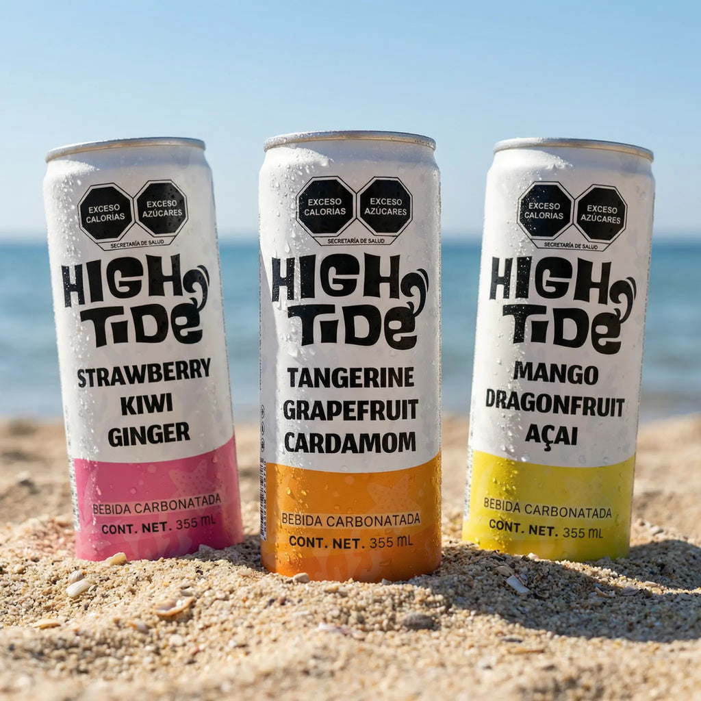 Bebidas High Tide Social Tonic, variedad de sabores.