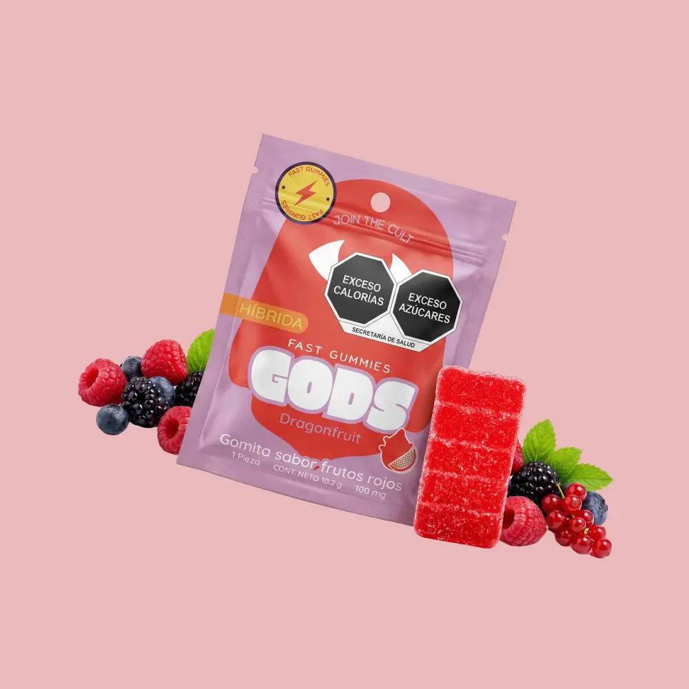 Gomita Fast Gummies sabor Dragonfruit, 1 pieza de 100 mg.
