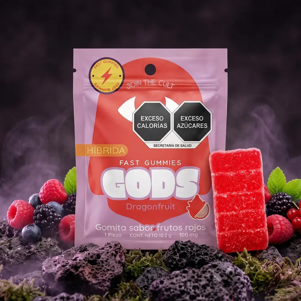 Gomita Fast Gummies sabor Dragonfruit, 1 pieza de 100 mg.