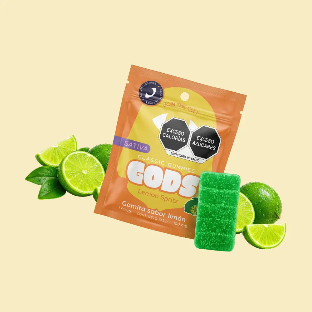 Gomitas Classic Gummies sabor Lemon Spritz, 1 pieza de 100 mg.