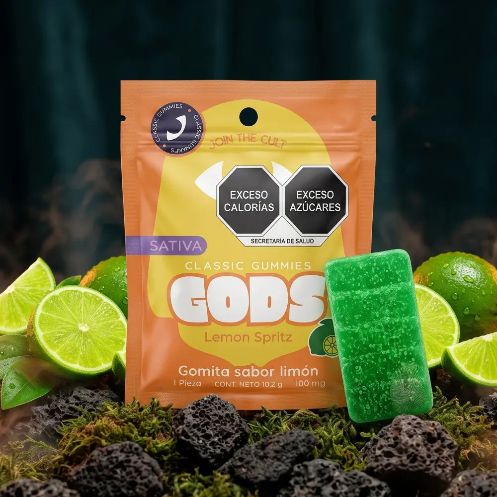 Gomitas Classic Gummies sabor Lemon Spritz, 1 pieza de 100 mg.