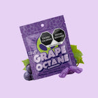Gomitas Stellar Chews sabor Grape Octane, paquete de 10 piezas de 50 mg.