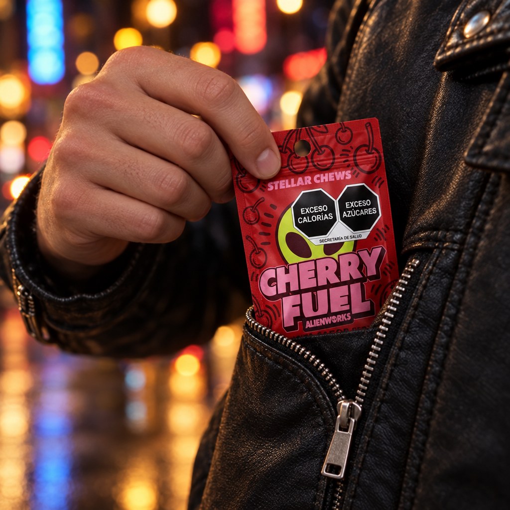 Stellar Chews Cherry Fuel, 1 pieza de 100 mg: momento 2
