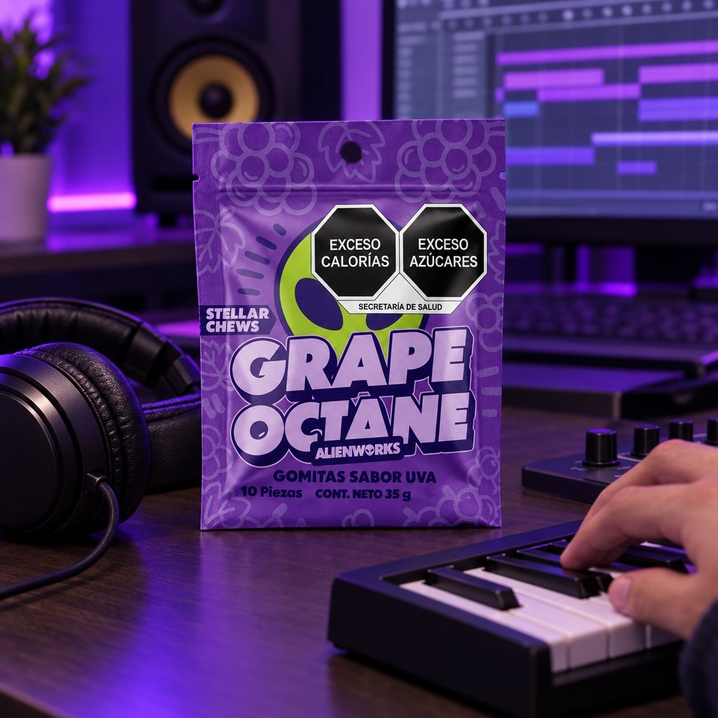 Stellar Chews Grape Octane, 10 piezas de 50 mg: momento 1