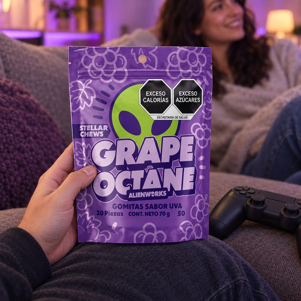 Stellar Chews Grape Octane, 20 piezas de 50 mg: momento 2