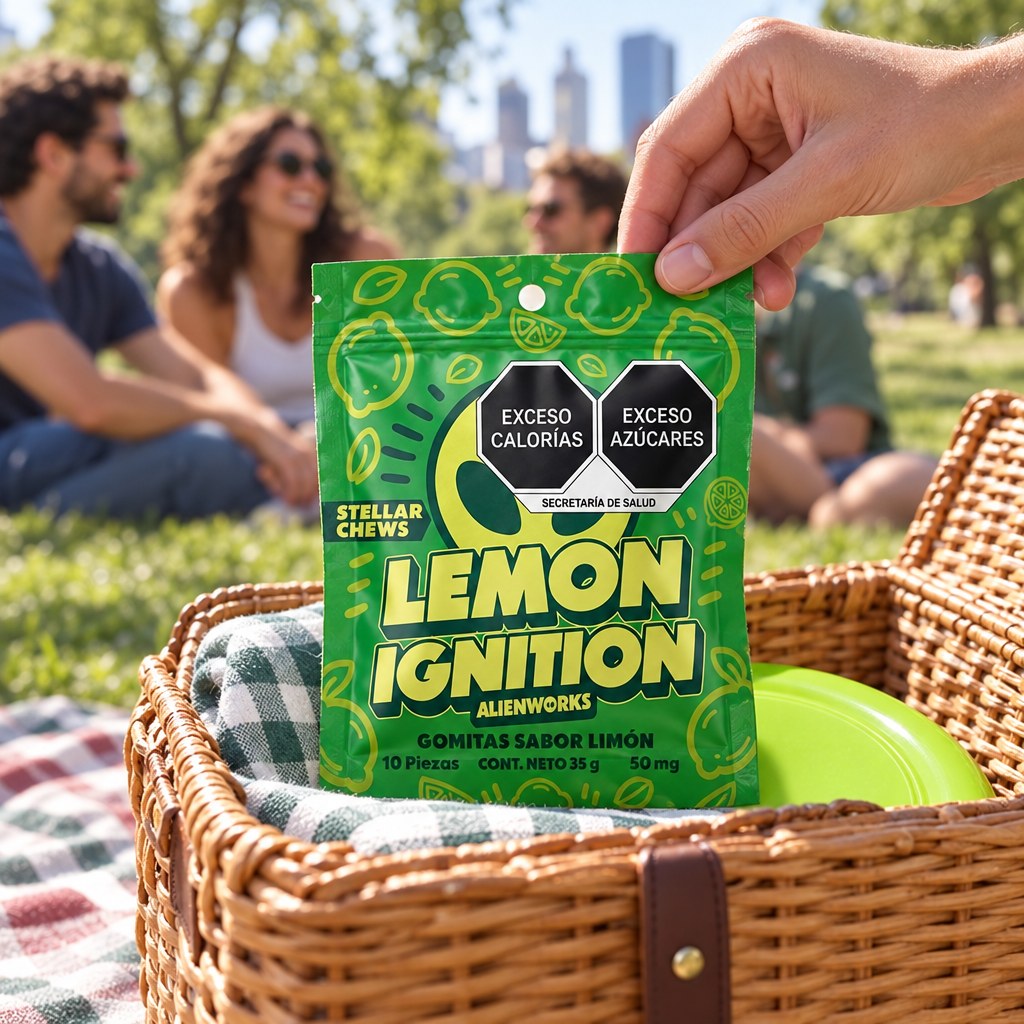 Stellar Chews Lemon Ignition, 10 piezas de 50 mg: momento 1