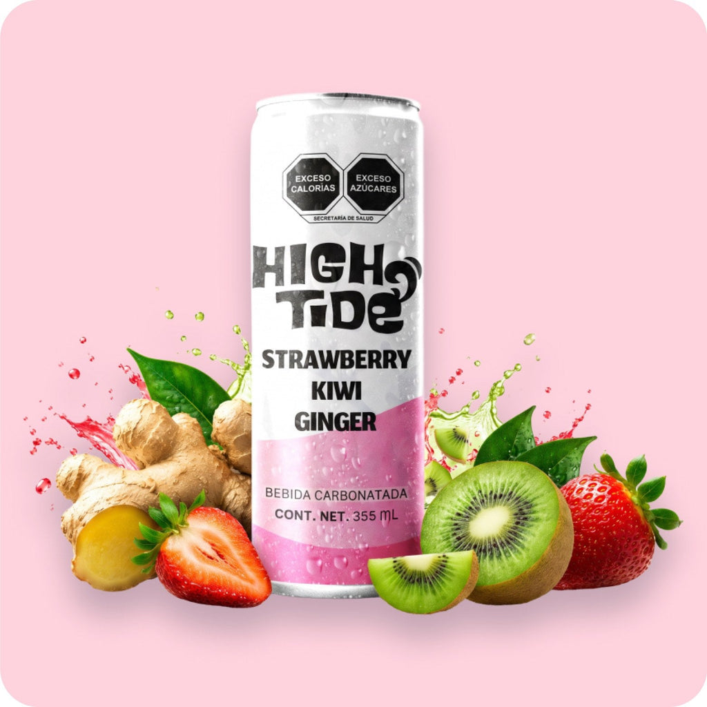 High Tide Social Tonic Strawberry Kiwi & Ginger, lata de 355 ml: empaque