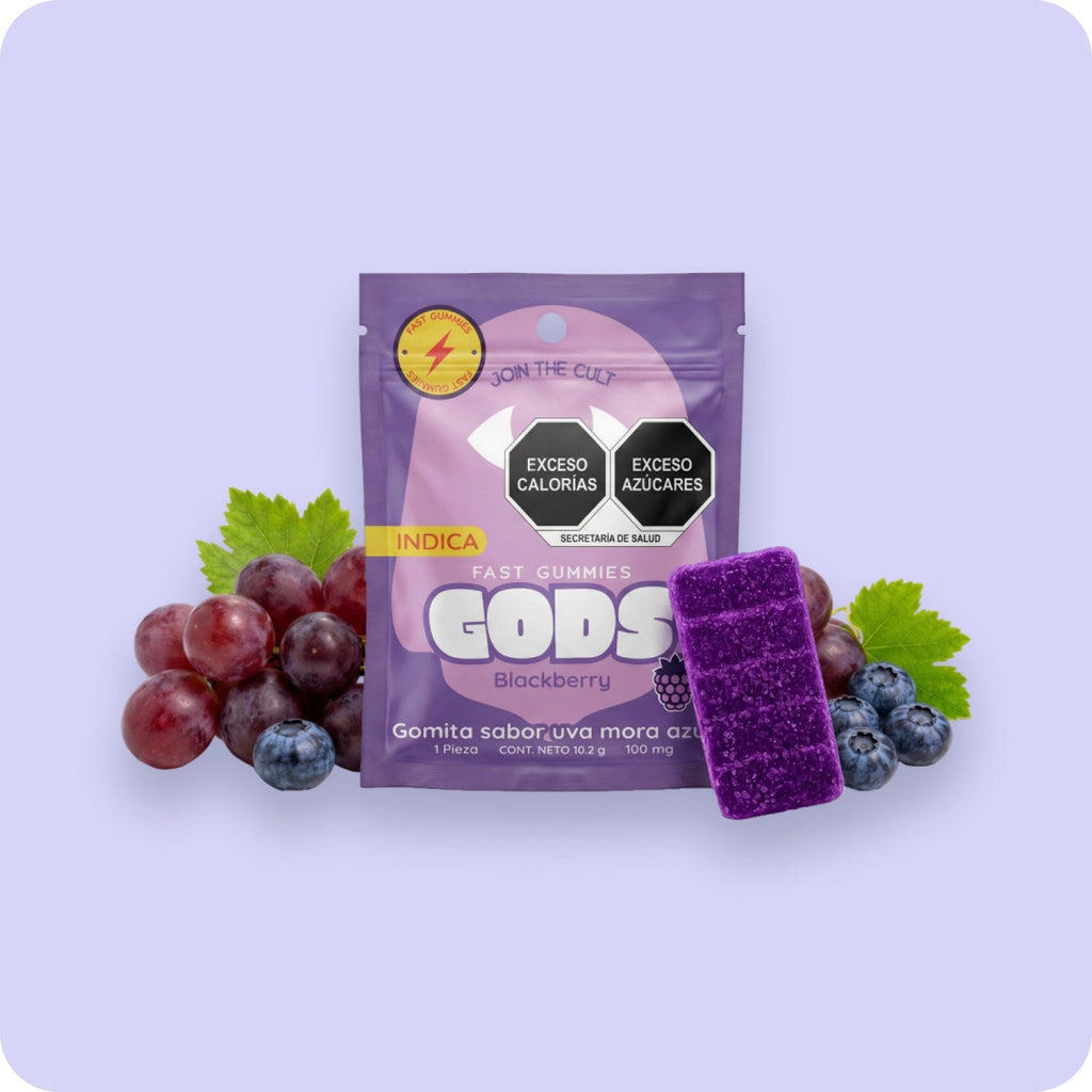 Fast Gummies Black Berry, 1 pieza de 100 mg: empaque