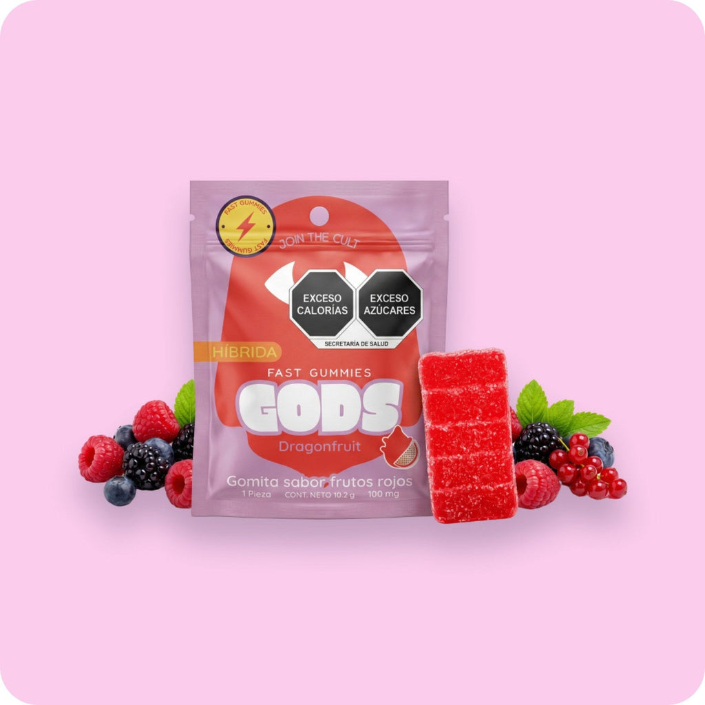 Fast Gummies Dragonfruit, 1 pieza de 100 mg: empaque