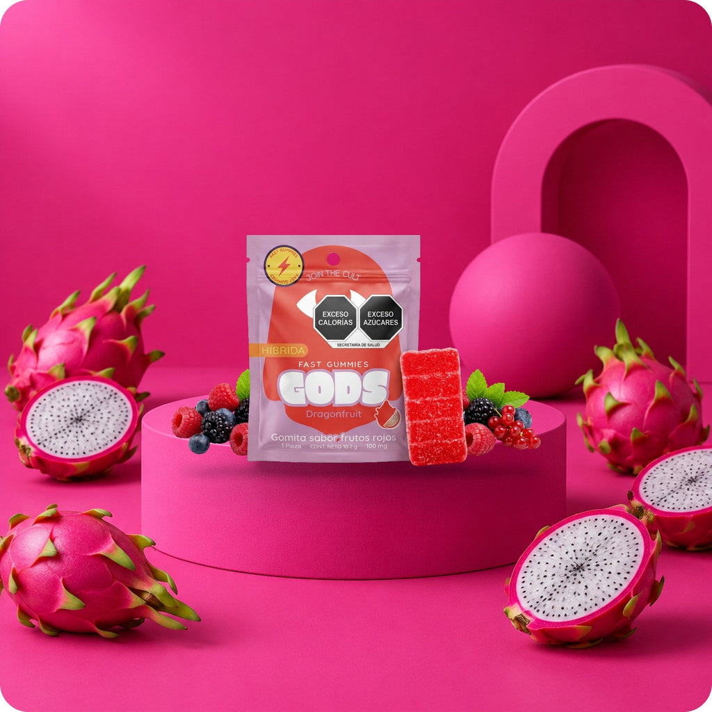 Fast Gummies Dragonfruit, 1 pieza de 100 mg: en escena
