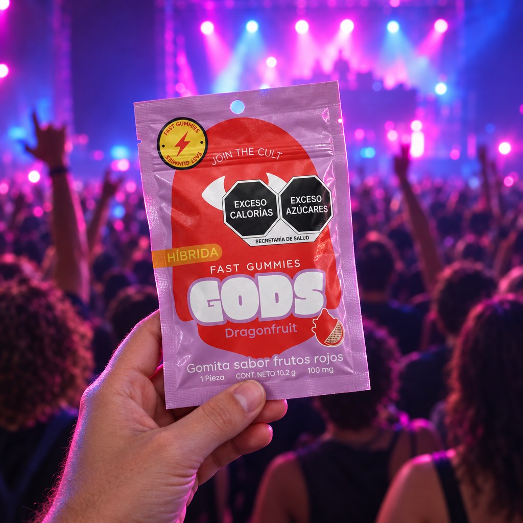 Fast Gummies Dragonfruit, 1 pieza de 100 mg: momento 2